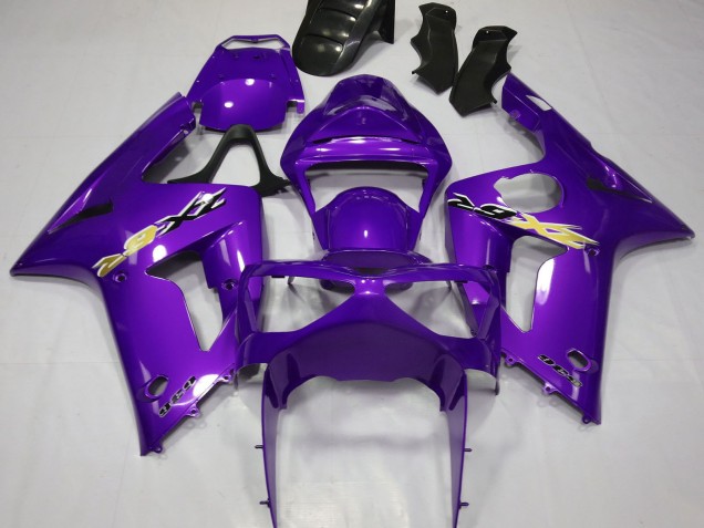2003-2004 Purple Kawasaki ZX6R Motorcycle Fairings
