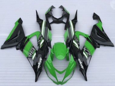 2013-2018 Green Black White Kawasaki ZX6R Motorcycle Fairings