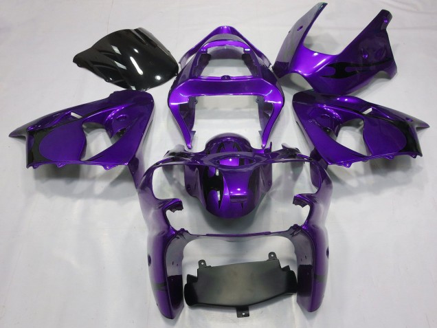 2000-2002 Purple Kawasaki ZX6R Motorcycle Fairings