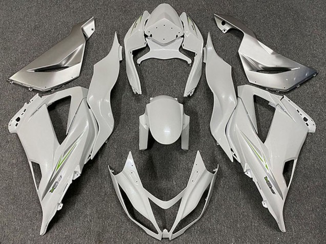2013-2018 Pearl White Green Kawasaki ZX6R Motorcycle Fairings