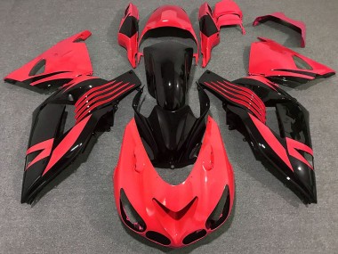 2006-2011 Red Glossy Black Kawasaki ZX14R Motorcycle Fairing