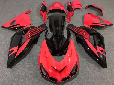 2006-2011 Red Glossy Black Kawasaki ZX14R Motorcycle Fairing