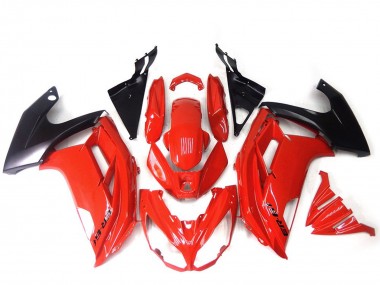 2012-2014 Red Glossy Black Kawasaki ER6F Motorcycle Fairings