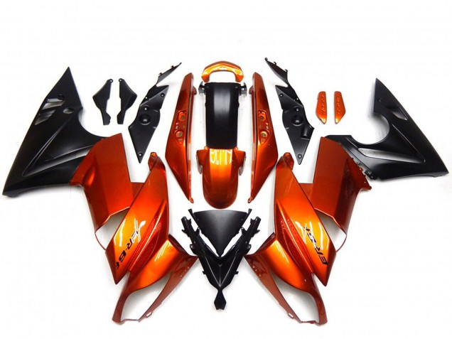 2009-2011 Orange Black Kawasaki Ninja 650R Motorcycle Fairings