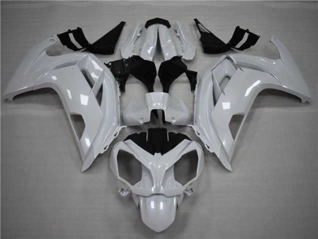 2009-2011 Pearl White Kawasaki Ninja 650R Motorcycle Fairings