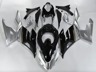 2018-2024 Silver Glossy Black Kawasaki Ninja 400 Motorcycle Fairings