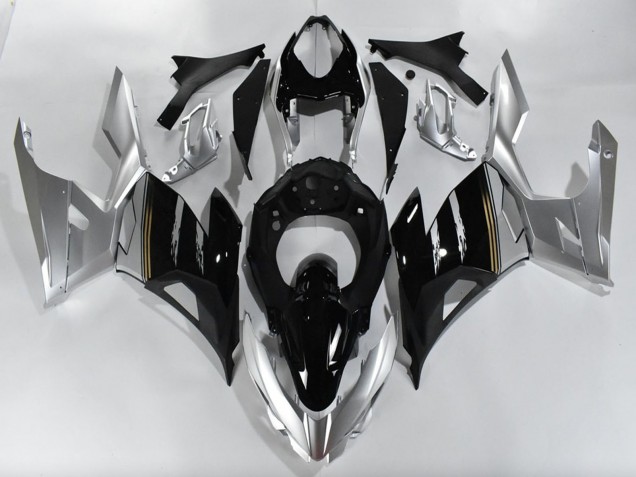 2018-2024 Silver Glossy Black Kawasaki Ninja 400 Motorcycle Fairings