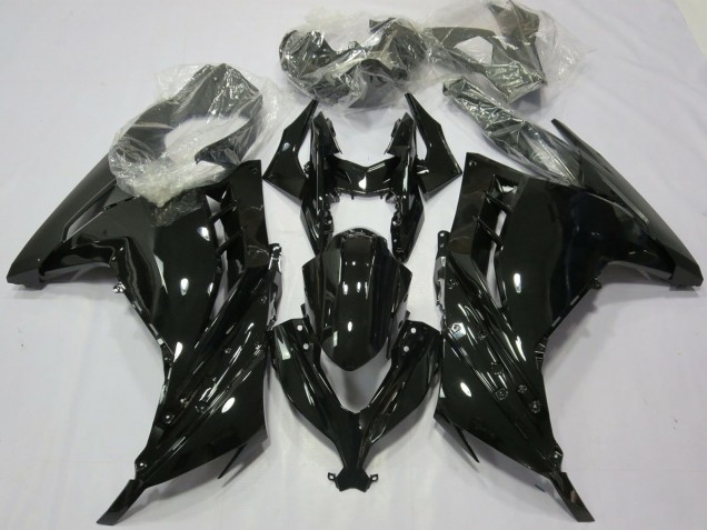 2013-2018 Glossy Black Kawasaki Ninja 300 Motorcycle Fairings