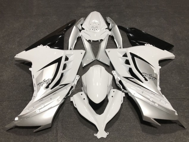 2013-2018 Glossy White Silver Black Kawasaki Ninja 300 Motorcycle Fairings