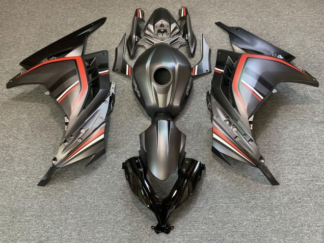 2013-2018 Matte Black Red Kawasaki Ninja 300 Motorcycle Fairings