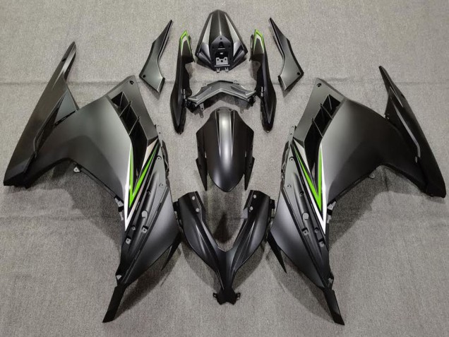 2013-2018 Matte Black Green Kawasaki Ninja 300 Motorcycle Fairings