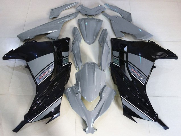 2013-2018 Nardo Grey Black Kawasaki Ninja 300 Motorcycle Fairings