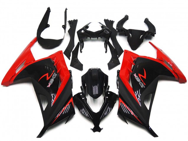 2013-2018 Red Glossy Black Kawasaki Ninja 300 EX300 Motorcycle Fairings