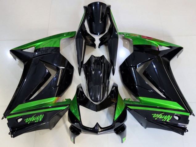 2008-2012 Green Glossy Black Kawasaki Ninja 250 Motorcycle Fairings