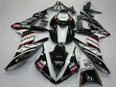 2004-2006 White Black Volvo Fimer Yamalube Sterilgarda 28 Yamaha R1 Motorcycle Fairings
