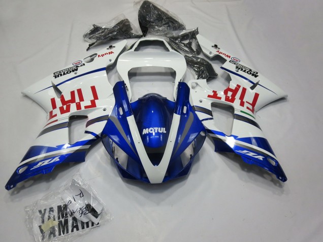 2000-2001 White Blue Red Fiat Motul Yamaha R1 Motorcycle Fairings