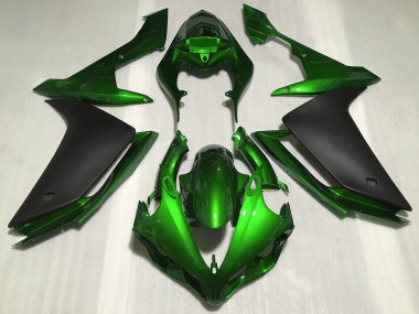 2007-2008 Green Matte Black Yamaha R1 Motorcycle Fairings