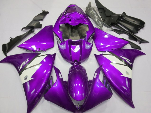 2012-2014 Purple White Yamaha R1 Motorcycle Fairings