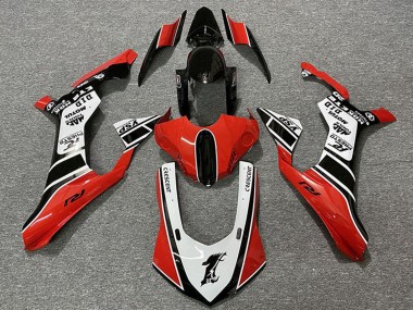 2015-2019 White Red Glossy Black Motul YSP Yamaha R1 Motorcycle Fairings