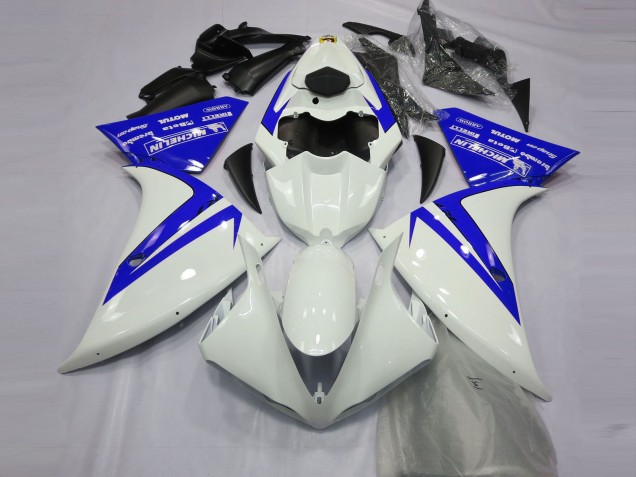 2012-2014 White Blue Yamaha R1 Motorcycle Fairings