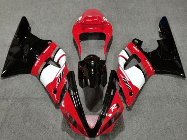 2000-2001 Red White Glossy Black Yamaha R1 Motorcycle Fairings