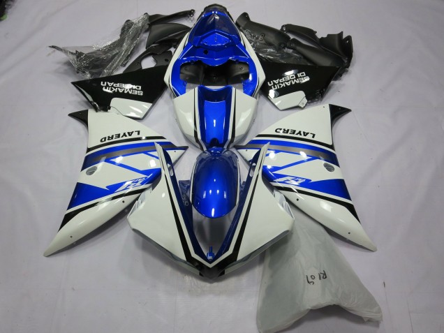 2012-2014 White Blue Black Layerd Semakin Didepan Yamaha R1 Motorcycle Fairings