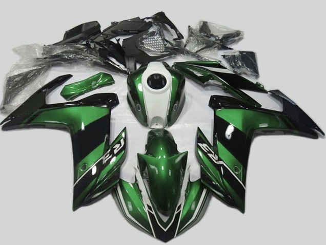 2015-2018 Green White Glossy Black Yamaha R3 Motorcycle Fairing