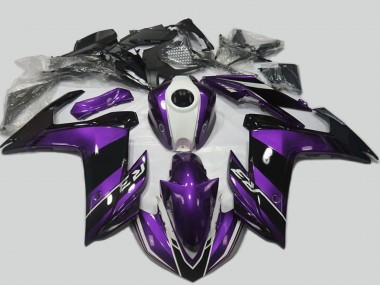 2015-2018 Purple White Glossy Black Yamaha R3 Motorcycle Fairing