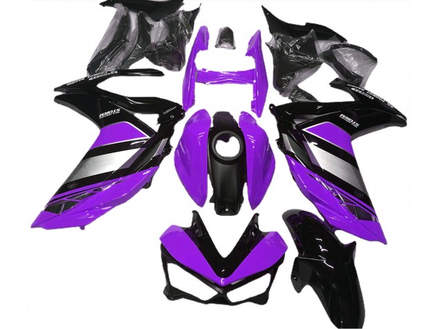 2015-2018 Purple Silver Glossy Black Yamaha R3 Motorcycle Fairings