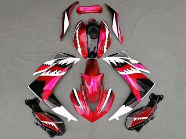 2015-2018 Red White Black Shark Yamaha R3 Motorcycle Fairings
