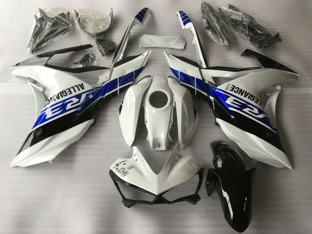 2015-2018 White Blue Black Yamaha R3 Motorcycle Fairings