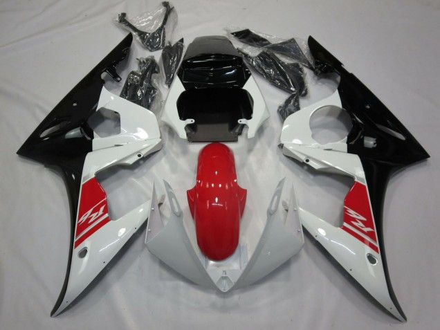 2005 White Red Black Yamaha R6 Motorcycle Fairing