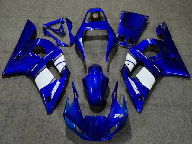 1998-2002 Blue White Yamaha R6 Motorcycle Fairings