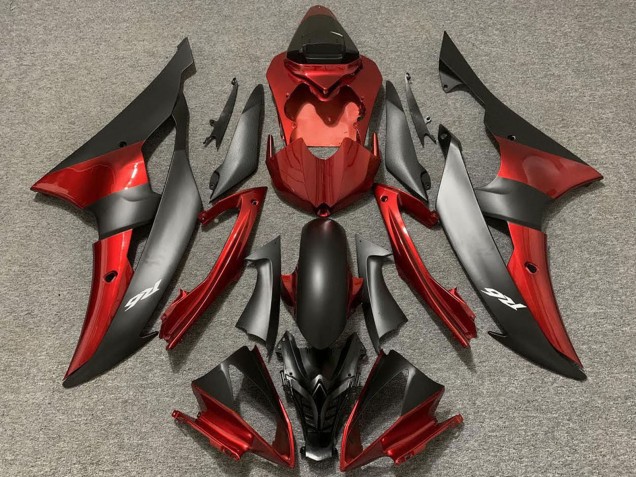 2008-2016 Red Matte Black Yamaha R6 Motorcycle Fairings