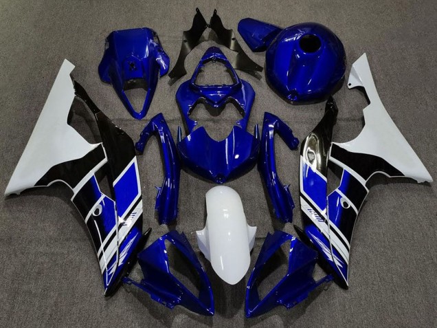 2008-2016 White Blue Glossy Black Yamaha R6 Motorcycle Fairings