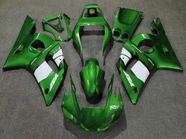 1998-2002 Green White Yamaha R6 Motorcycle Fairing