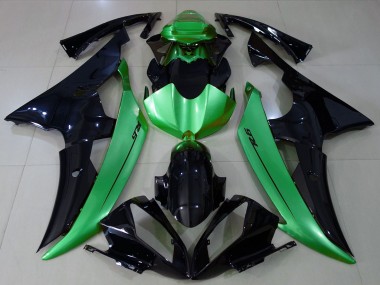 2008-2016 Green Glossy Black Yamaha R6 Motorcycle Fairings