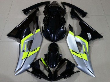 2008-2016 Silver Neon Green Glossy Black Yamaha R6 Motorcycle Fairings