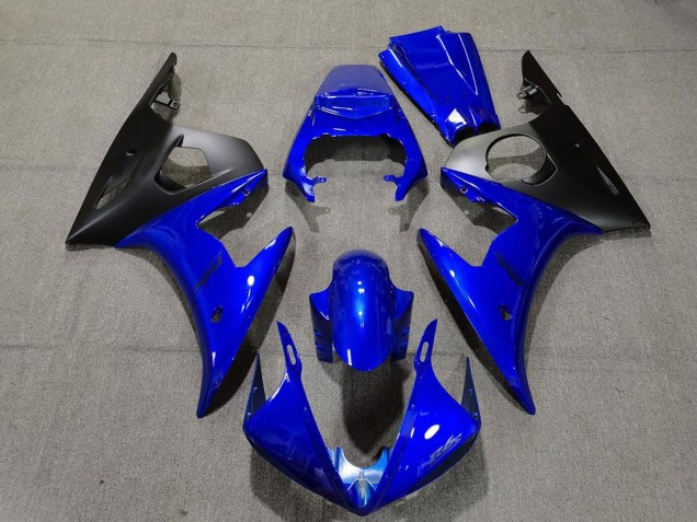 2005 Blue Matte Black Yamaha R6 Motorcycle Fairings