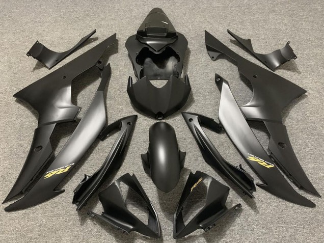 2008-2016 Matte Grey Black Gold Decals Yamaha R6 Motorcycle Fairings