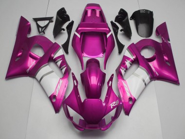 1998-2002 Pink White Yamaha R6 Motorcycle Fairings