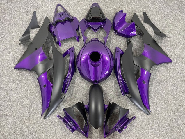 2008-2016 Purple Matte Black Yamaha R6 Motorcycle Fairings