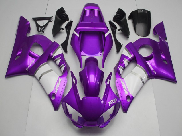 1998-2002 Purple White Yamaha R6 Motorcycle Fairings
