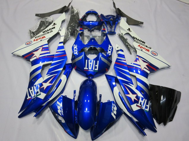 2008-2016 White Blue Fiat Acer Motul Michelin Yamaha R6 Motorcycle Fairings