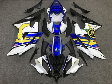 2008-2016 White Blue Black Yellow Yamaha R6 Motorcycle Fairing