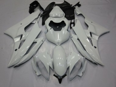 2006-2007 Glossy White Yamaha R6 Motorcycle Fairings