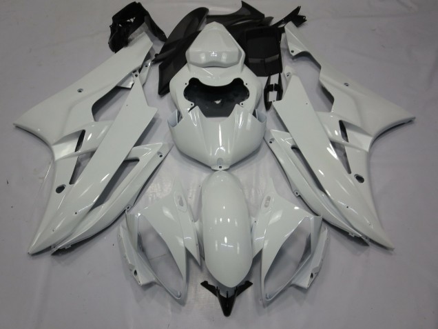 2006-2007 Glossy White Yamaha R6 Motorcycle Fairings