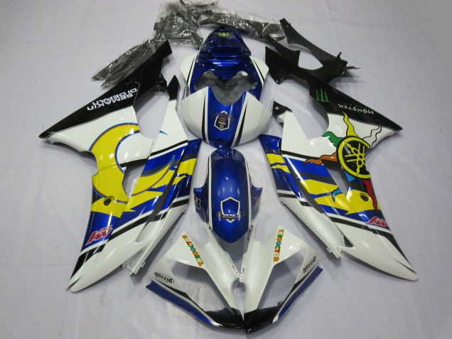 2008-2016 White Blue Black Yellow Yamaha R6 Motorcycle Fairings