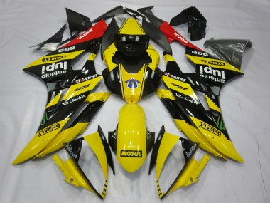 2006-2007 Yellow Black Red Motul Monster Yamaha R6 Motorcycle Fairings