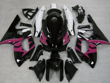 1996-2007 Glossy Black Dark Pink White Yamaha YZF600 Motorcycle Fairings